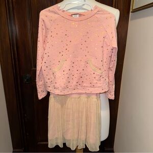 Little Mass Pink and Gold Starry Top